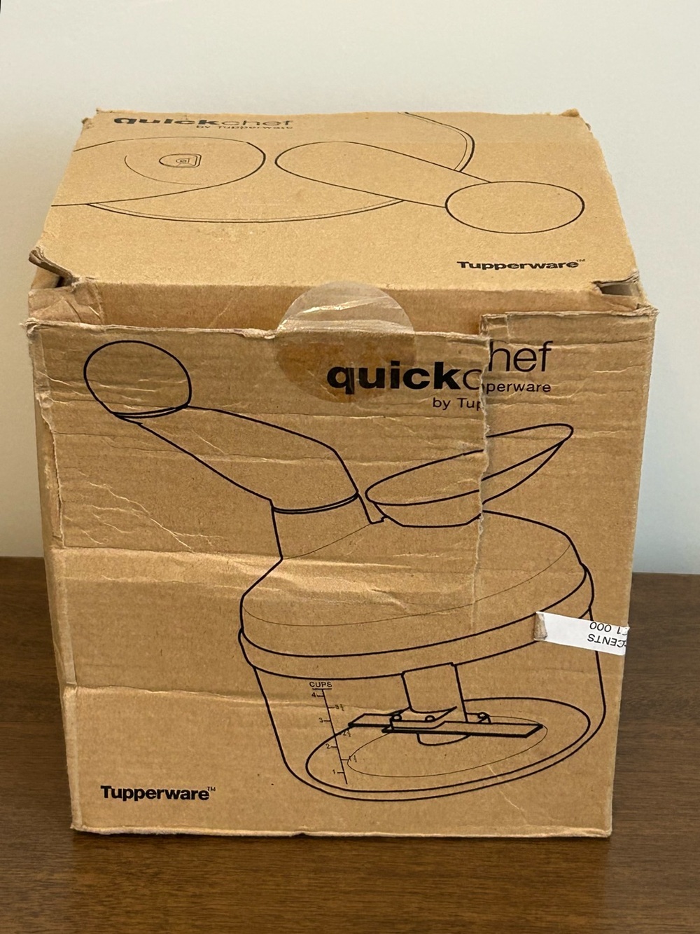 TUPPERWARE QUICK CHEF RED MANUAL FOOD PROCESSOR NIB